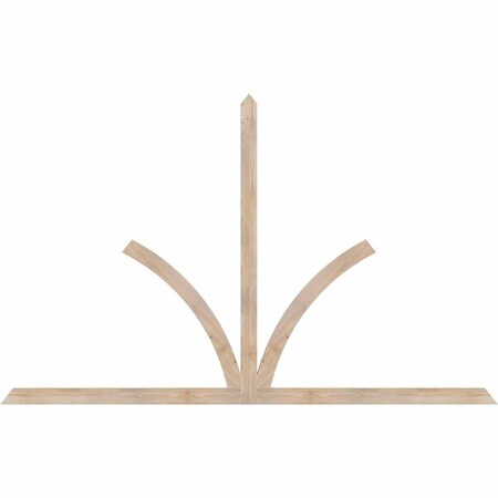 Ekena Millwork Richland Smooth Timber Gable Bracket, Douglas Fir, 108"W x 68"H x 1 1/2"D x 3 1/2"F, 15/12 Pitch GBW108X68X0204RIC00SDF